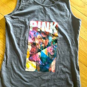 Vintage Pink music concert tank.
